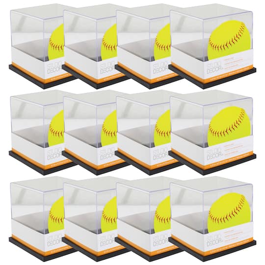 12 Pack: Softball Display Case by Studio D&#xE9;cor&#xAE;